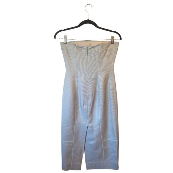 Amanda Wakeley Women's Light Blue Panel Strapless Midi Dress Size US 6 - Picture 2 of 9